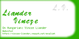 liander vincze business card